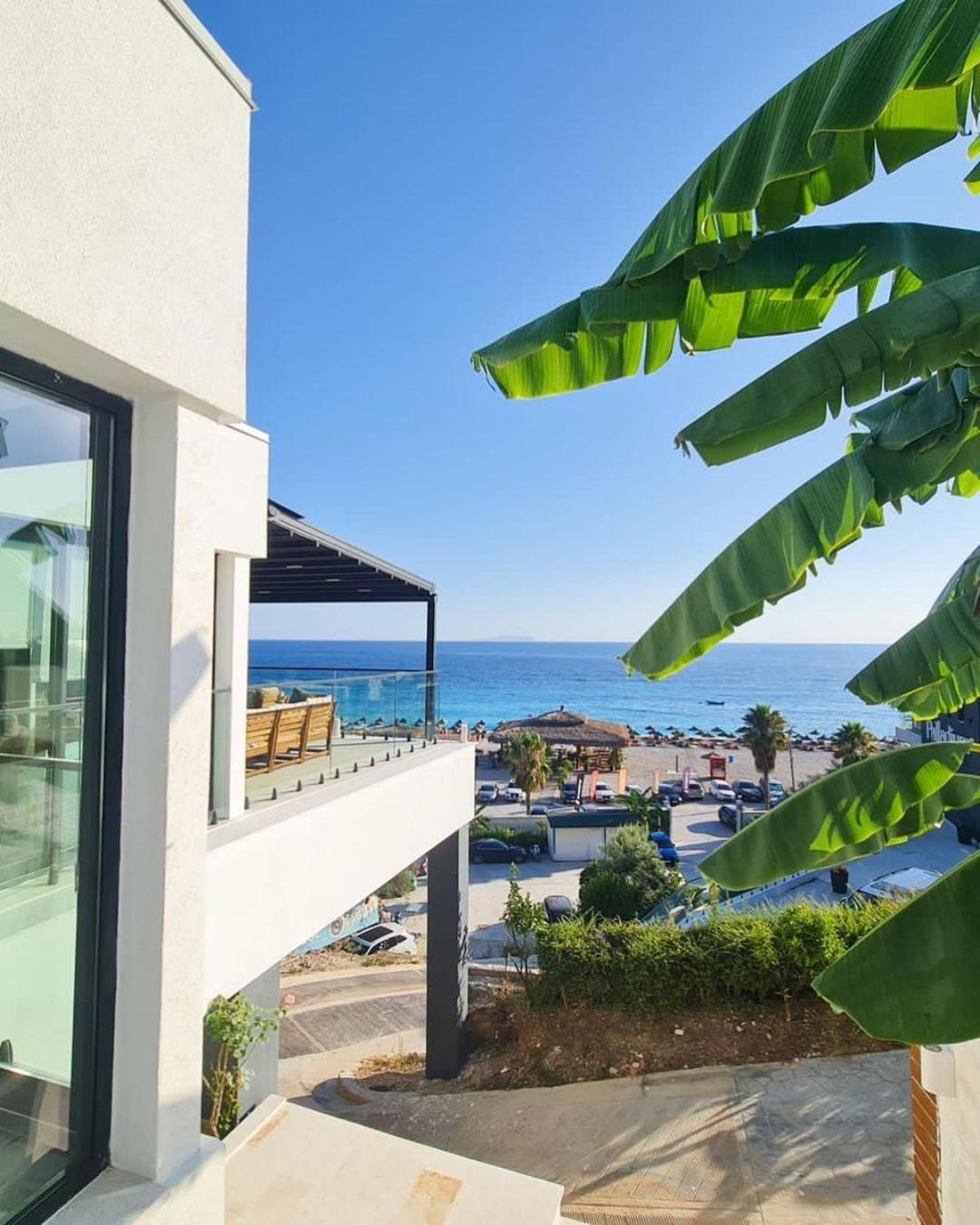 Palladium Beach Hotel- Private Beach Included Dhermi Bagian luar foto